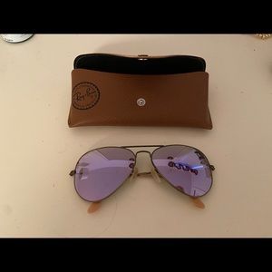 Purple Reflective Ray-Ban Aviators